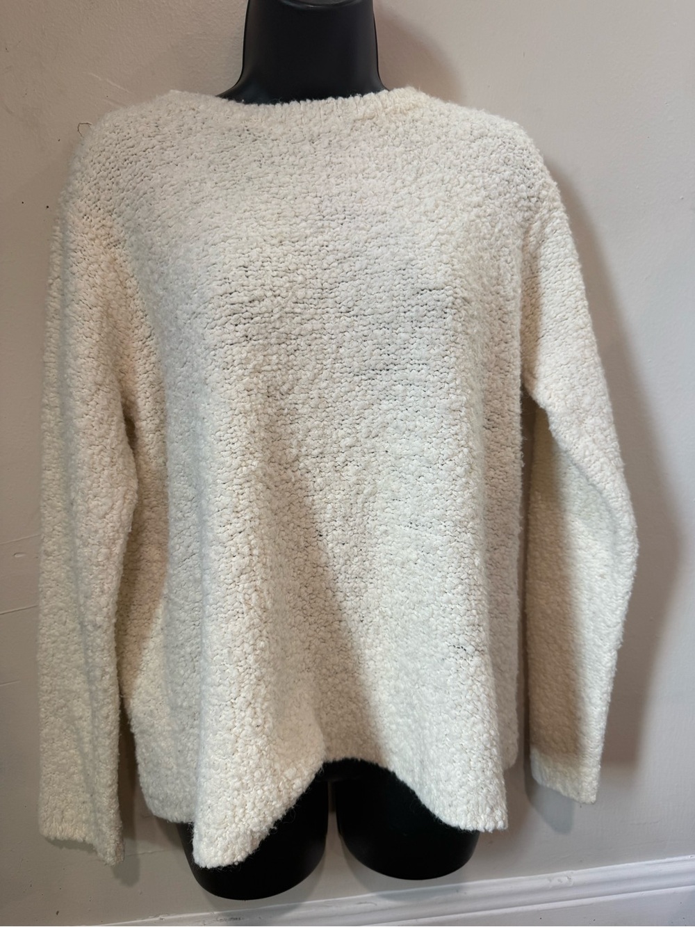 J. Crew Cream Bouclé Crewneck Sweater